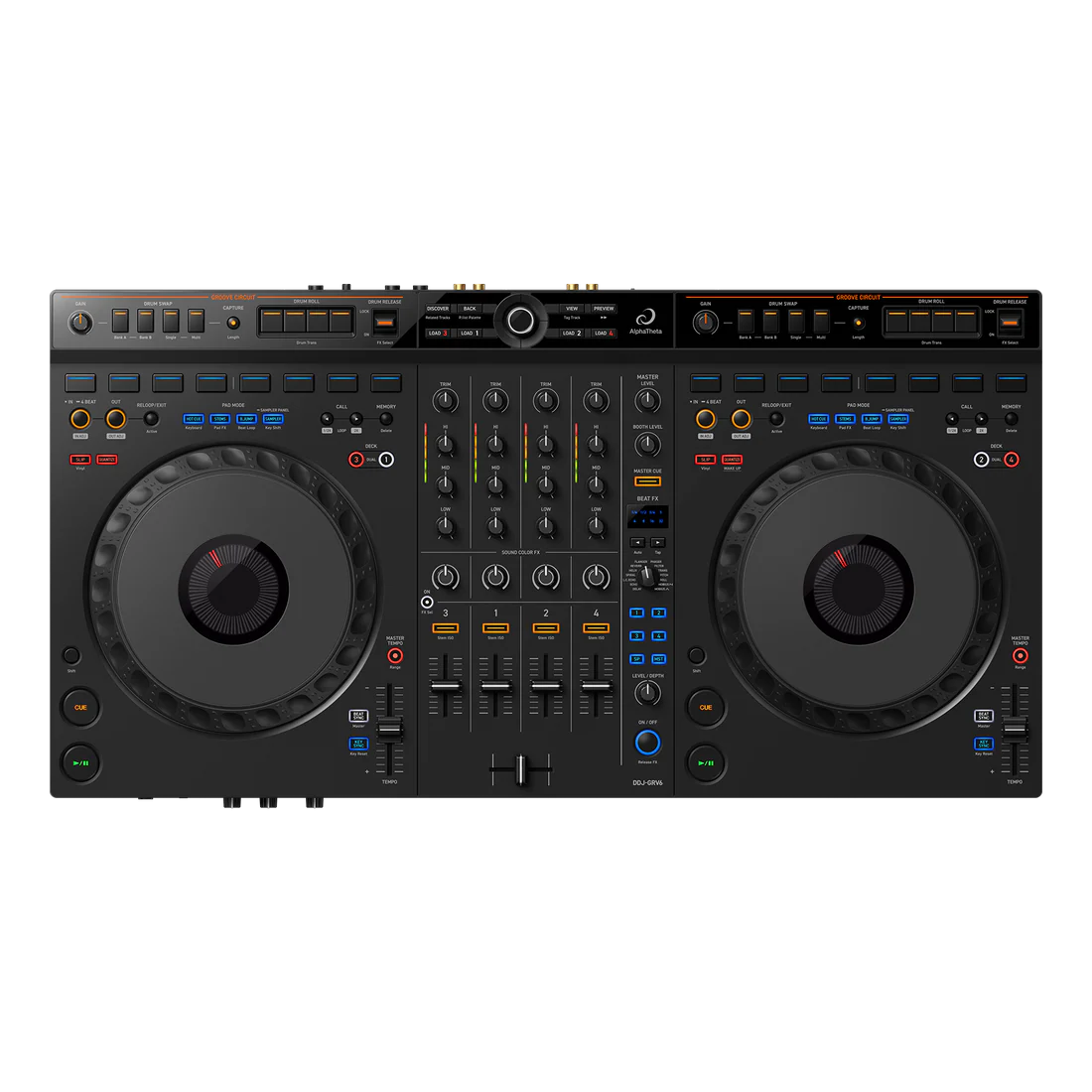 Pioneer/AlphaTheta DDJ-GRV6 - 4-channel club-inspired DJ controller
