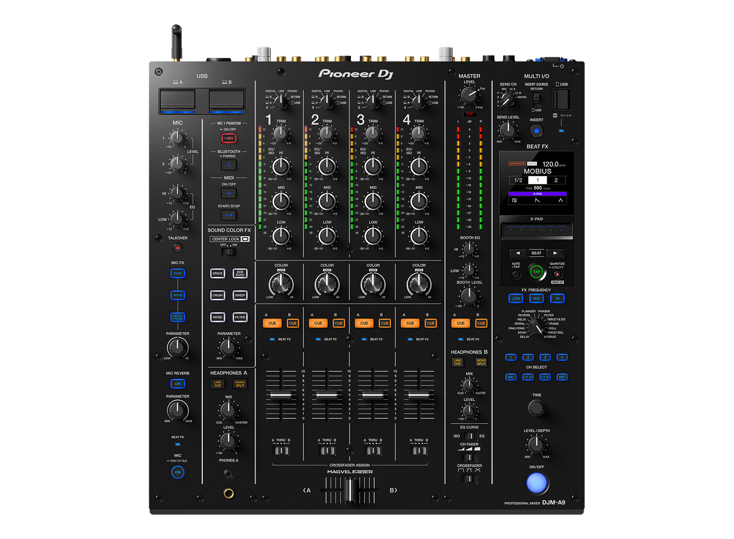 Pioneer DJM A9 - 4 Channel Professional DJ mixer with Beat FX - Fully Digital