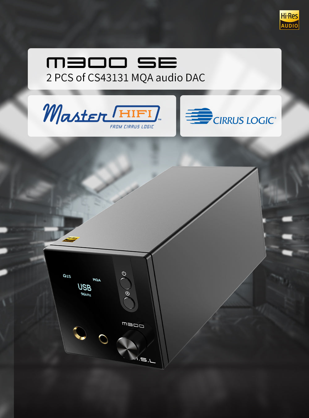 S.M.S.L. M300 SE CS43131 MQA Audio DAC - Digital to Analogue Converter - Headphone Amp - Bluetooth
