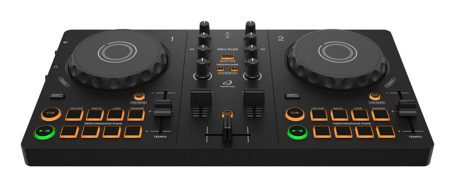 Pioneer DJ / AlphaTheta DDJ-FLX2 - Compact 2-Channel DJ Controller