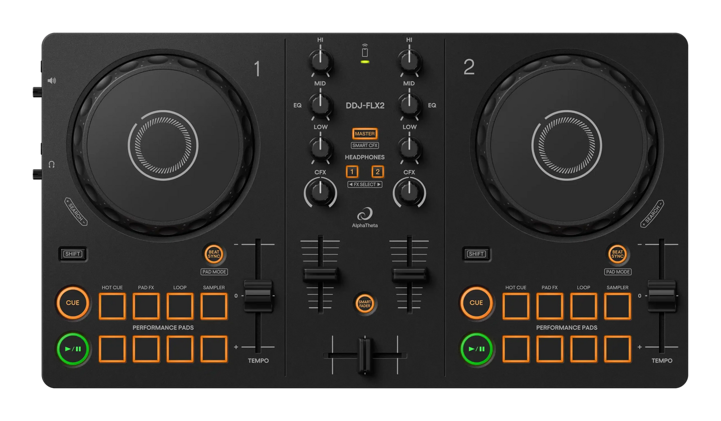 Pioneer DJ / AlphaTheta DDJ-FLX2 - Compact 2-Channel DJ Controller
