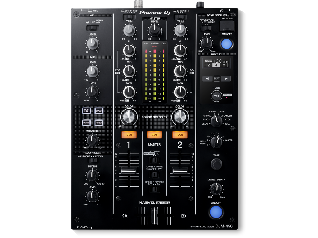 Pioneer DJM 450 - 2-channel DJ mixer with Beat FX - Fully Digital